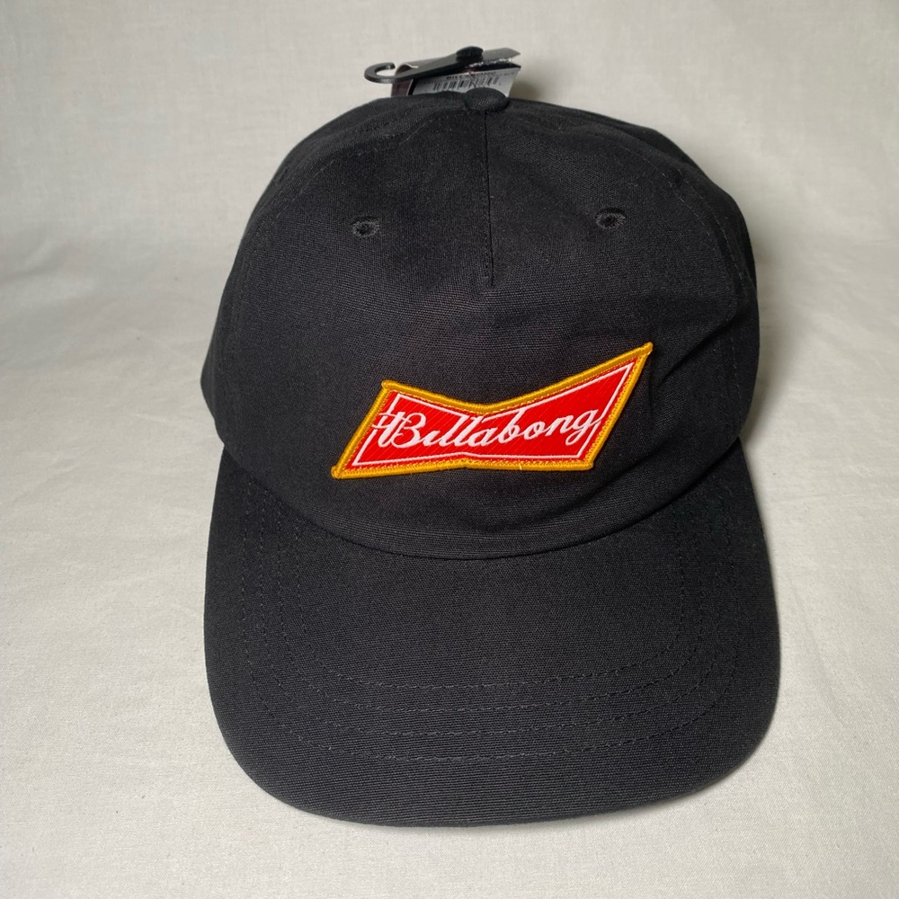 Billabong x Budweiser Beer Bow Hat 5-Panel Snapback Black Organic Cotton Cap